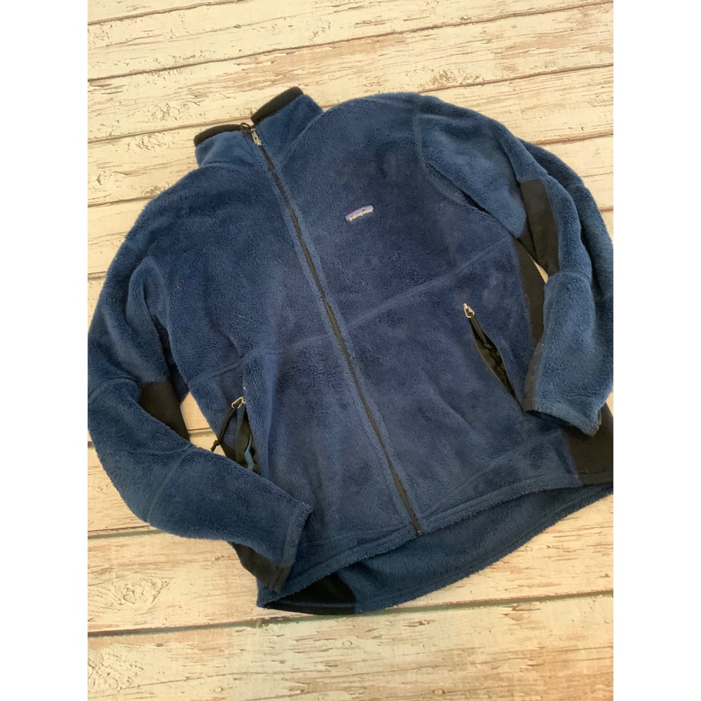 Patagonia R2 Regulator Polartec Fleece Jacket Mens Medium Blue Full Zip Made USA